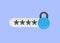 Password 3d render icon - code field, simple privacy illustration and blue secure login label