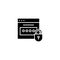 Password black icon concept. Password flat vector symbol, sign, illustration.