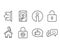 Password encryption, Lock and Feedback icons. Hdd, Sign out and Happy emotion signs.