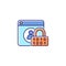 Password encryption RGB color icon
