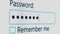 Password Entry. Someone entering their password on a computer screen. Log in to your account. Typing password on Login