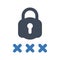 Password lock flat vector icon