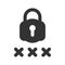 Password lock flat vector icon