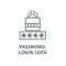 Password,login lock vector line icon, outline concept, linear sign