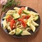 Pasta with Baked Zucchini and Tomato