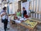 Pasta and biscuits sellers in the city of Bari