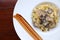 Pasta with black truffles , Italian food