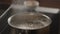 pasta boiling in saucepan on induction stove