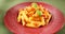 pasta bolognese. penne rigato with ragout sauce.