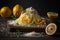 pasta carbonara with parmesan and lemon illustration Generative AI