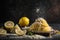 pasta carbonara with parmesan and lemon illustration Generative AI