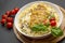 Pasta with chicken Alfredo souse