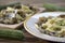 Pasta clams and zucchini
