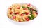 Pasta cooked with vegetables