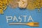 Pasta food lettering