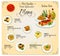 Pasta Italian cuisine restaurant vector menu