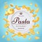 Pasta italian restaurant traditional kitchen food vector background