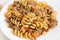 Pasta with minced meat. A traditional naval dish