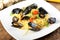 Pasta with mussels and cherry tomatoes