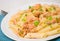 Pasta penne with salmon