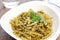 Pasta with pesto sauce