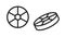 Pasta rotelle icon. Vector illustration