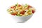 Pasta salad with vegetables and cheese