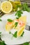 Pasta with salmon and parsley