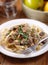 Pasta with sauteed mushrooms