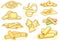 Pasta shape icons