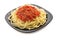 Pasta spaghetti macaroni on white