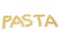 Pasta text made from rotelle