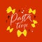 Pasta time sign. Modern calligraphy design element for menu, poster for lunch in italian restaurant, cafe, pasta bar