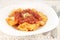 Pasta with tomato meat sauce
