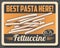 Pasta types, fettuccine price tag, Italian cuisine