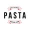 Pasta vintage logo stamp