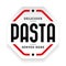 Pasta vintage stamp sticker