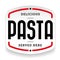 Pasta vintage stamp sticker vector