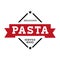 Pasta vintage stamp vector red