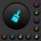 Paste with brush dark push buttons with color icons
