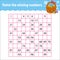 Paste the missing numbers from 1 to 100. Handwriting practice. Learning numbers for kids. Education developing worksheet. Game for