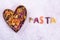 Pasted from pasta word, plate-heart