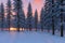 pastel beauty, snowy landscape scenery