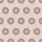 Pastel beige gray flower with scuffs and scratches, seamless pattern for textile