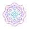 Pastel blue pink purple designed mandala for praying and mental meditation yoga and henna painting