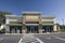 Pastel brown strip mall