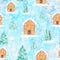 Pastel christmas background pattern