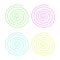 Pastel circle amount of four colors is Pink, blue, yellow, green Apply for decorating the web, publications