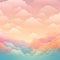 Pastel Cloud with various color background AI generated