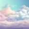 Pastel Cloud with various color background AI generated